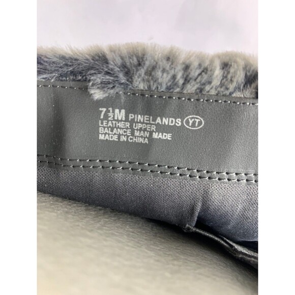 Aerosoles Mid Calf Boots Womens 7.5 Gray Suede Pinelands Y2K Wedge Faux Fur - Picture 7 of 9